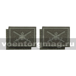 Нашивка пластизолевая Сухопутные войска (оливковая эмблема) петличные эмблемы (на липучке)