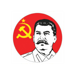 Наклейка круглая (d=10 см) Сталин