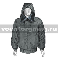 Куртка детская зимняя Оперативка (модель S) однотонная серая (ткань 