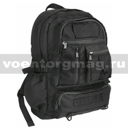 Рюкзак Курсант черный (ширина - 30 см, глубина - 14 см, высота - 41 см)