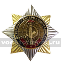 Значок Орден-звезда Ветерану-интернационалисту (с накладкой)