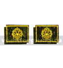 Нашивки Инженерные войска (желтая вышивка, фон - русская цифра) петличные эмблемы на липучке (вышитые), пара