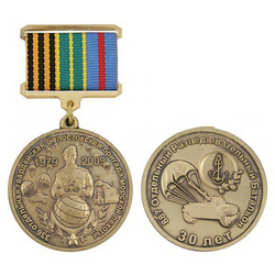 Медаль 30 лет 336 Белостокской бригаде морской пехоты, 1979-2009, 887 батальон (на планке - лента)