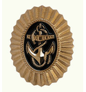 Кокарда ВМФ РФ, рядовой состав, золотая (металл)