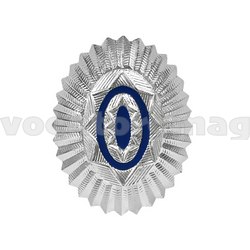 Кокарда Казачество, офицерский состав, серебряная с голубым (металл)