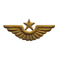 Эмблема на тулью ВВС СССР, золотая (металл)