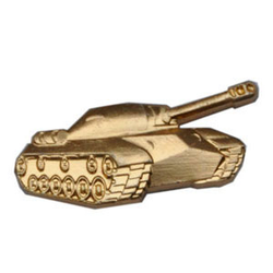 Эмблема петличная Танковые войска, нового образца, золотая, металл (1шт. Правая)