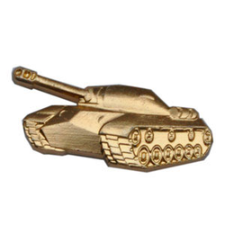 Эмблема петличная Танковые войска, нового образца, золотая, металл (1шт. Левая)