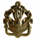 Эмблема петличная Инженерные войска, нового образца, золотая, металл (пара)