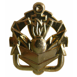 Эмблема петличная Инженерные войска, нового образца, золотая, металл (пара)