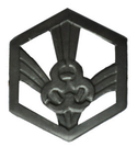 Эмблема петличная Войска РХБЗ, нового образца, защитная, металл (пара)