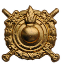 Эмблема петличная ВВ МВД, золотая, металл (пара)