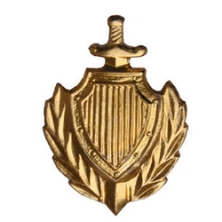 Эмблема петличная МВД, золотая, металл (пара)