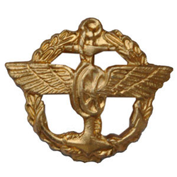 Эмблема петличная ВОСО, старого образца, золотая, металл (пара)