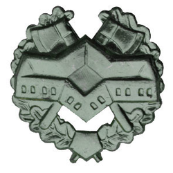 Эмблема петличная Спецстрой, защитная, металл (пара)