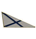 Флажок на берет неуставной (уголок) ВМФ, андреевский флаг, малый (металл)