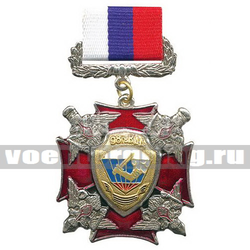 Знак-медаль 98 гв. ВДД, с накладкой (красный крест с четырьмя орлами по углам)