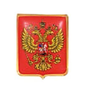 Значок Герб РФ (заливка смолой, на пимсе)