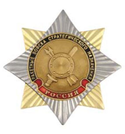 Значок Орден-звезда РВСН (эмблема нового образца), с накладкой