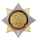 Значок Орден-звезда Войска РХБЗ (эмблема нового образца), с накладкой