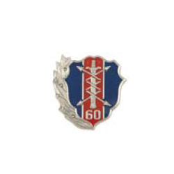 Значок 60 лет службе связи МВД России, малый (заливка смолой, на пимсе)