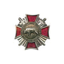 Значок За самоотверженную службу ВВ МВД Белоруссии (серебряный, 2 степень)