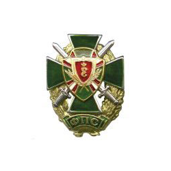 Значок ФПС, крест в венке с накладкой