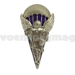 Значок Архангел Михаил с парашютом (2 степень) серебряный