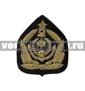Кокарда Морской флот, герб СССР, 5 листиков (канитель)