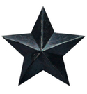 Звезда на погоны 13 мм черная ФСИН (металл)