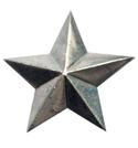 Звезда на погоны 20 мм серебряная (металл)