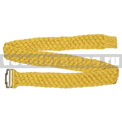Ремень ДМБ плетеный без бляхи (желтый), длина 110см.<br><br>❇️ Значок ДМБ в подарок!