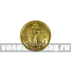 Пуговица Якорь ВМФ 14 мм, золотая (металл)