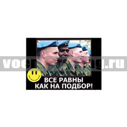 Магнит виниловый (гибкий) со смайликом Все равны как на подбор!
