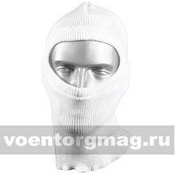 Подшлемник вязаный белый, п/ш