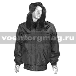 Куртка зимняя Оперативка (модель S), черная (ткань п/а)