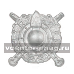 Эмблема петличная ВВ МВД, серебряная, металл (пара)