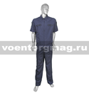 Костюм летний МО офисный синий короткий рукав (рубашечная ткань) (МПА-36)