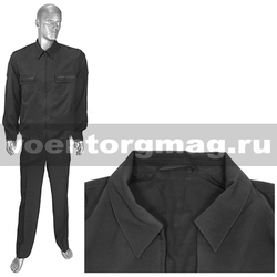 Костюм летний МО офисный черный (ткань 