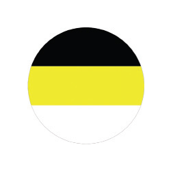 Наклейка круглая (d=10 см) Монархический флаг