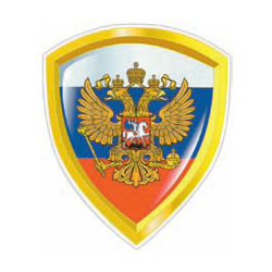 Наклейка в виде щита Орел РФ