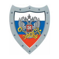 Наклейка в виде щита Налоговая служба