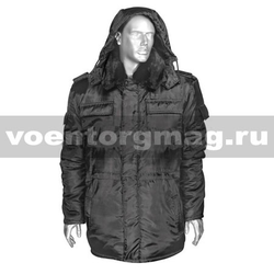 Куртка зимняя Аляска (модель N) черная (ткань 