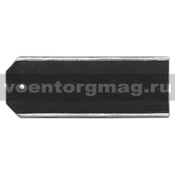 Погоны на костюм офисный черные (ткань rip-stop) с вышитым белым кантом (на пластике)