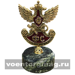 Статуэтка (литье бронза, камень змеевик) орел Государственной фельдъегерской службы РФ