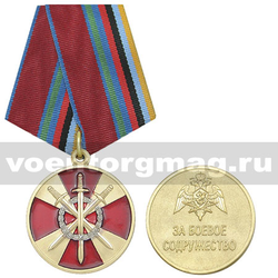 Медаль За боевое содружество (Федеральная служба войск национальной гвардии РФ),  с бланком удостоверения