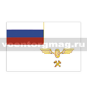 Флаг МПС (белое поле, флаг РФ, эмблема МПС), 40х60 см (однослойный)