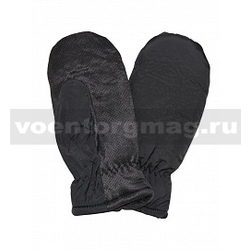 Варежки мужские на меху черные, ткань Дюспа/Микра