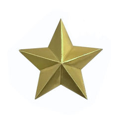 Звезда на погоны 20 мм золотая (латунь)
