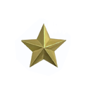 Звезда на погоны 13 мм золотая (латунь)